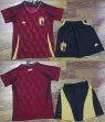 2024-2025 Belgium team red black kid Soccer Jerseys home