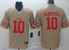 Nike 49ers #10 Jimmy Garoppolo Yellow NFL Jersey Inverted version