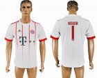 2017-2018 Bayern Munich club #1 NEUER thailand version white soccer jersey away