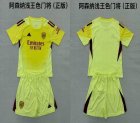 2025-2026 Arsenal Club yellow kid goalkeeper soccer jerseys
