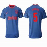 2020-2021 Atletico Madrid club #5 THOMAS thailand version blue soccer jersey away