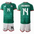 2026 World Cup Mexico team #14 CHICHARITO green white soccer jerseys home