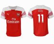 2018-2019 Arsenal thailand version #11 OZIL white red soccer jersey home