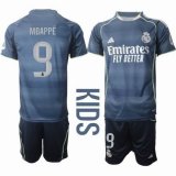 2025-2026 Real Madrid club #9 MBAPPE kid soccer jerseys away
