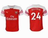 2018-2019 Arsenal thailand version #24 BELLERIN white red soccer jersey home