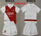 2025-2026 Monaco club red white kid soccer jerseys home