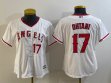 Youth Los Angeles Angels #17 Shohei Ohtani white majestic baseball jersey