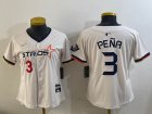 Youth Houston Astros #3 Jeremy Pena white majestic baseball jerseys Joint name 02