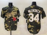2025 Nike Los Angeles Dodgers 34 Fernando Valenzuela camo majestic baseball jerseys Joint name