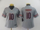 Women Nike Chicago Bears #10 Mitchell Trubisky gray NFL Jersey Inverted version