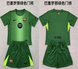 2025-2026 Barcelona club green kid goalkeeper soccer jerseys